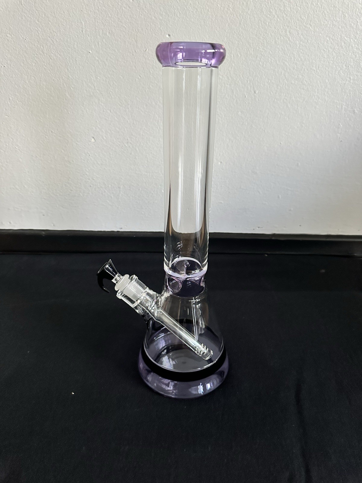 15” Hookah Water Pipe Beaker Purple And Black Color