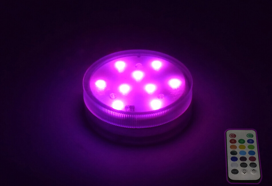 Hookah Led Light Set Coasters Underwater Insert + Remote Control