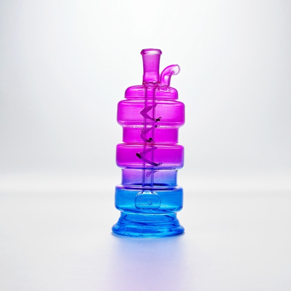 4.7&Prime; Portable Colorful Glass Bong Smoking Water Pipe Hookah Bubbler +Curved Bowl