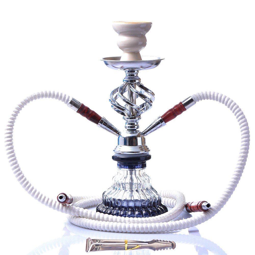Small Glass Hookah Set 2 Hose Portable Shisha Narguile Chicha Kit Bowl…..