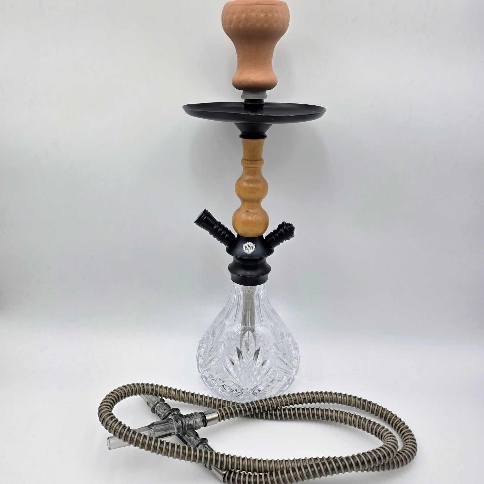 15  » Wood And Cut Glass Hookah – Bella by BYO Hookahs Shisha