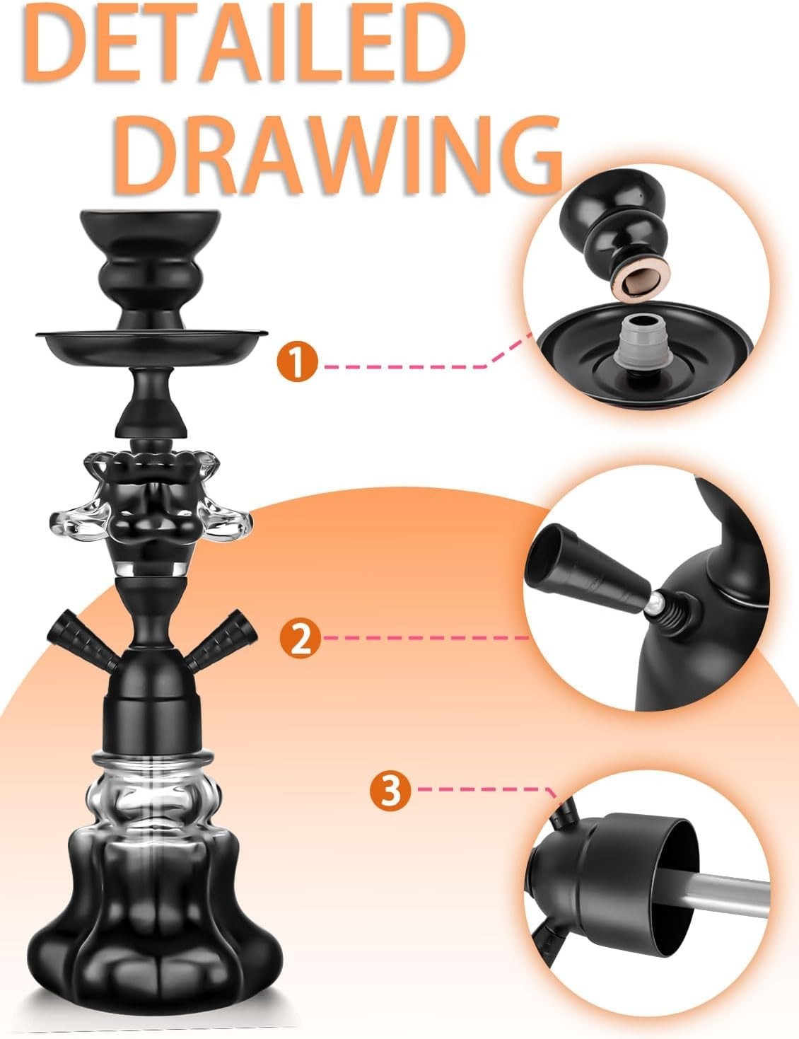 Hookah Set With Everything 14 » Shisha Hookah Complete Set – Glass Flower Vas…