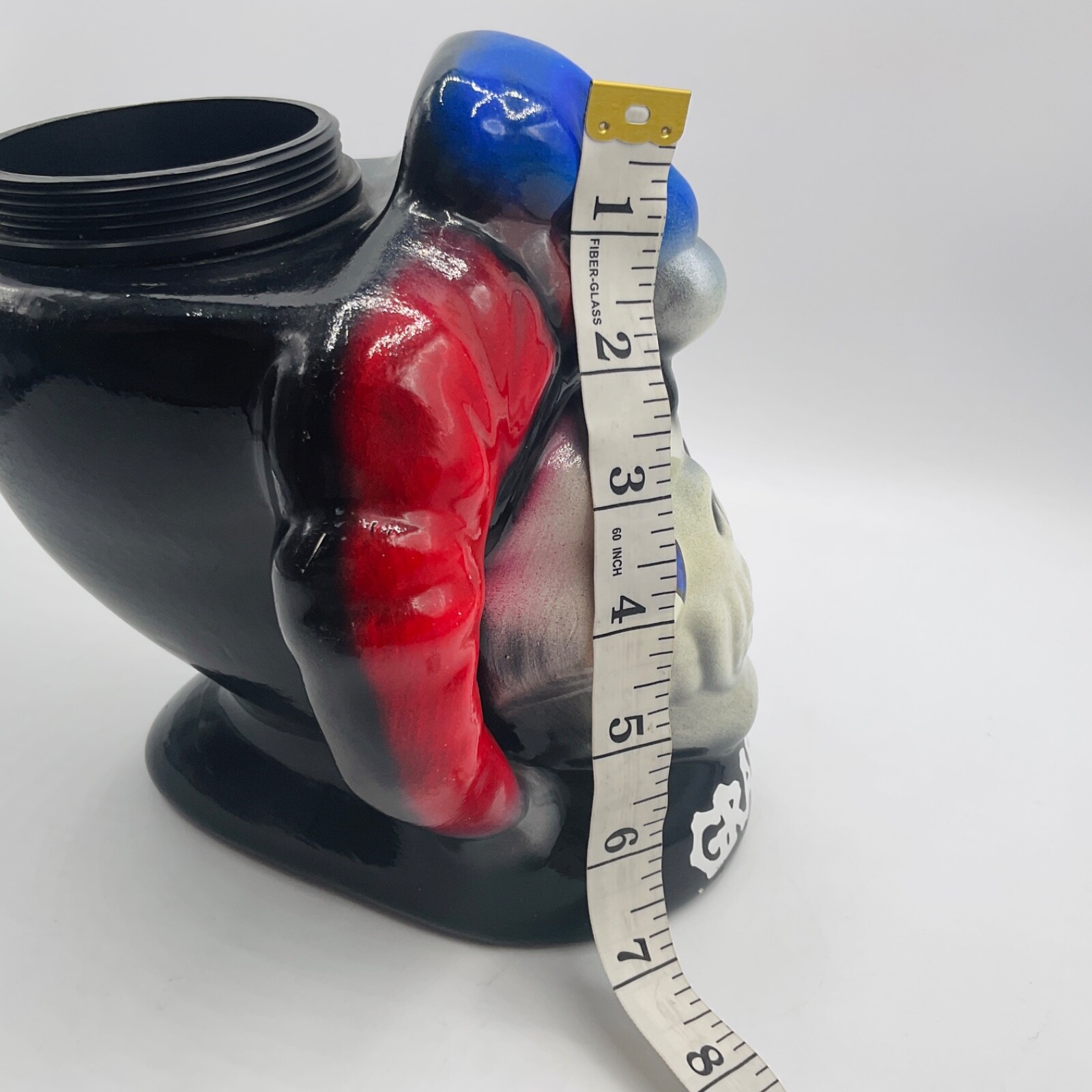 Graffix Bong Base Water Pipe Ceramic Clown Jester Screw On VTG 1990s EUC