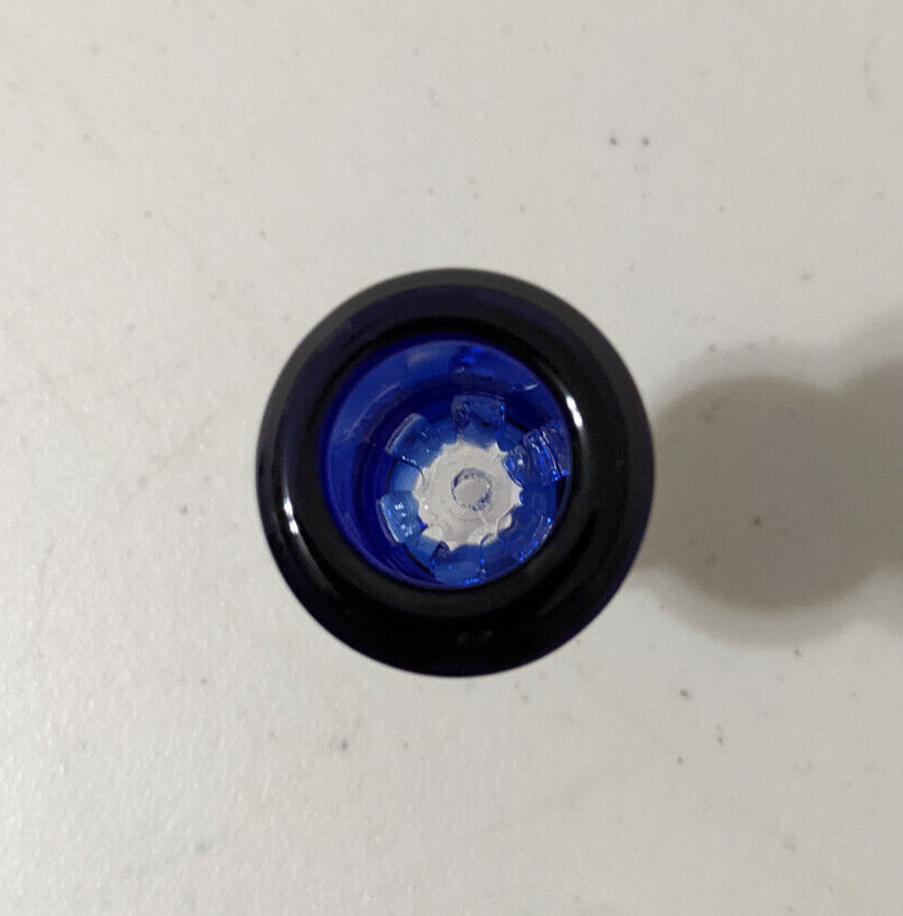 14mm Glass Thick Screen Slide BOWL Male for Water Pipe Bong (1 – ONE) Blue