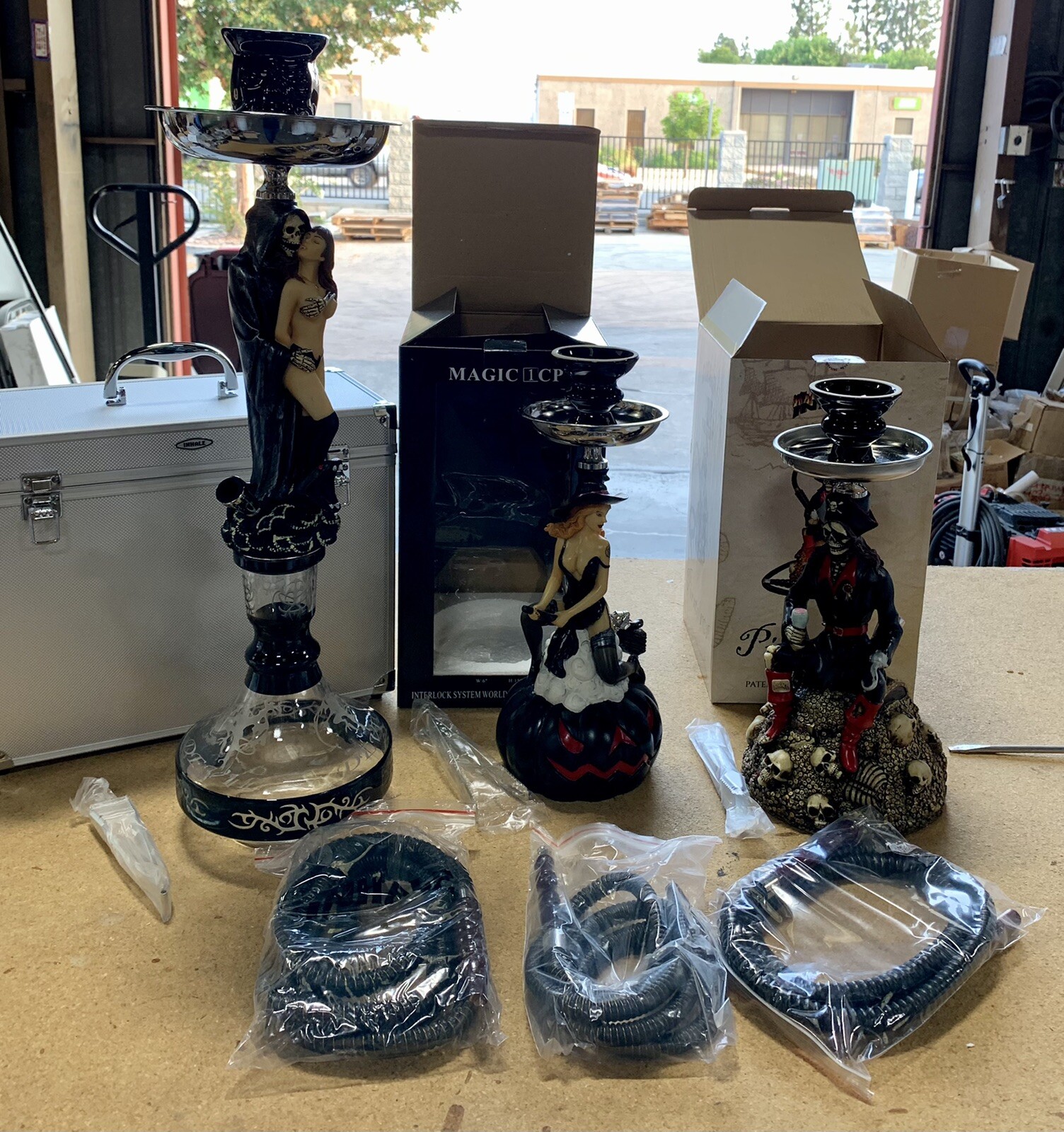 ((((SET OF 3 PCs))))) Inhale Artistic Hookahs 13”,14”,and 24”