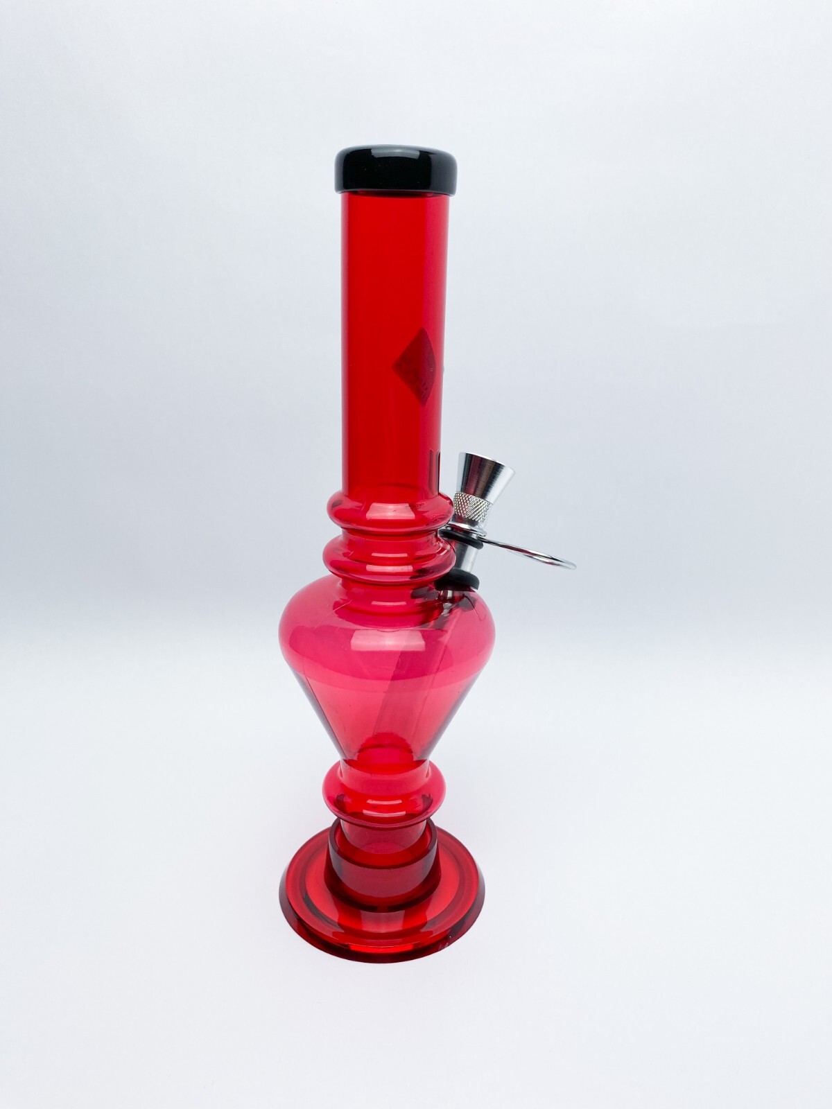 Acrylic 8&Prime; Inch Red Cone Design With Metal Slider Bowl HOOKAH WATER PIPE BONG