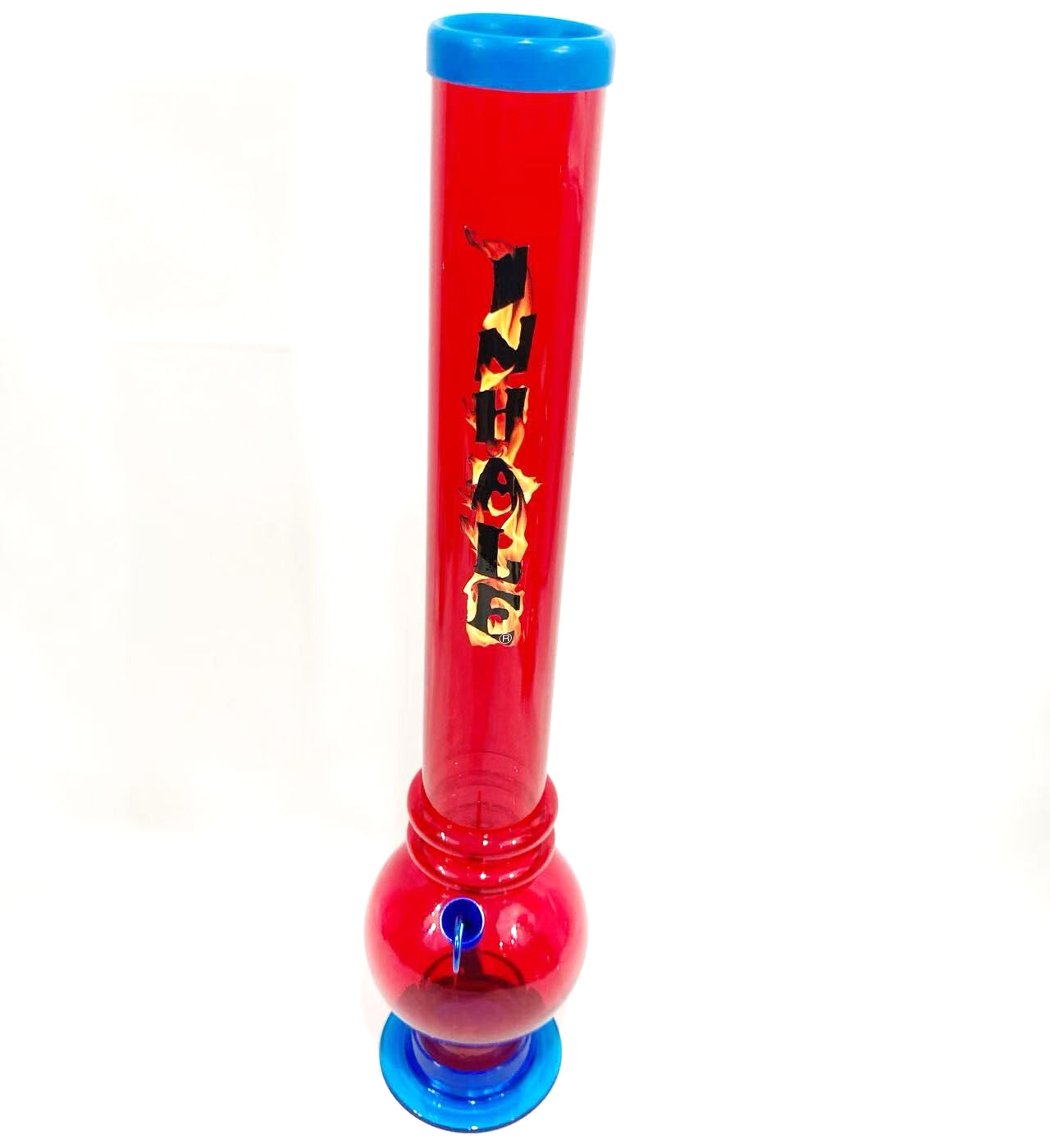 INHALE®️ 2×18&Prime; BUBBLE ACRYLIC HOOKAH WATER PIPE CARB & POKER MADE IN USA