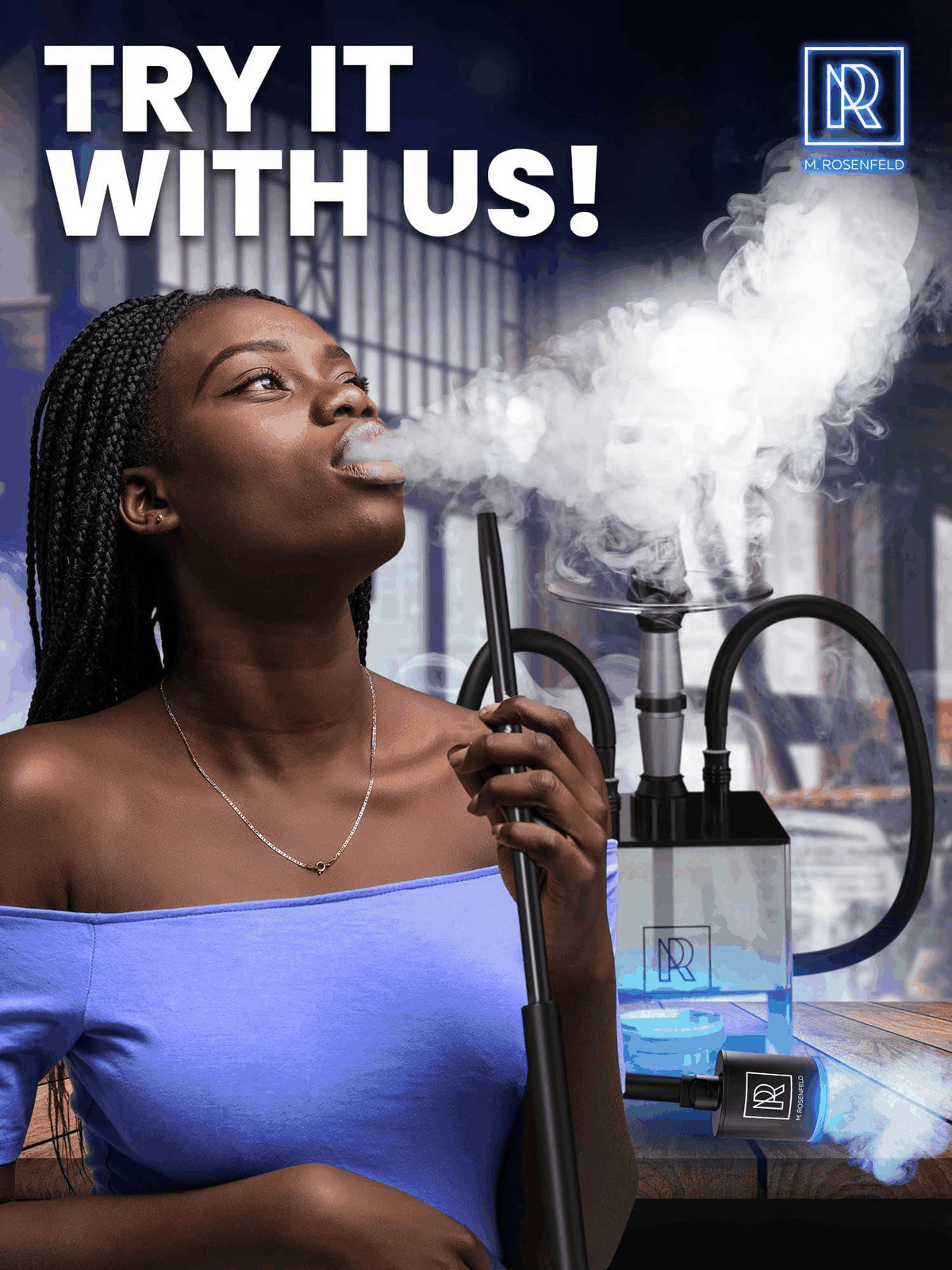 Hookah Pump with 1300 mAh Rechargeable Battery Electric Hookah Air Pump Kit