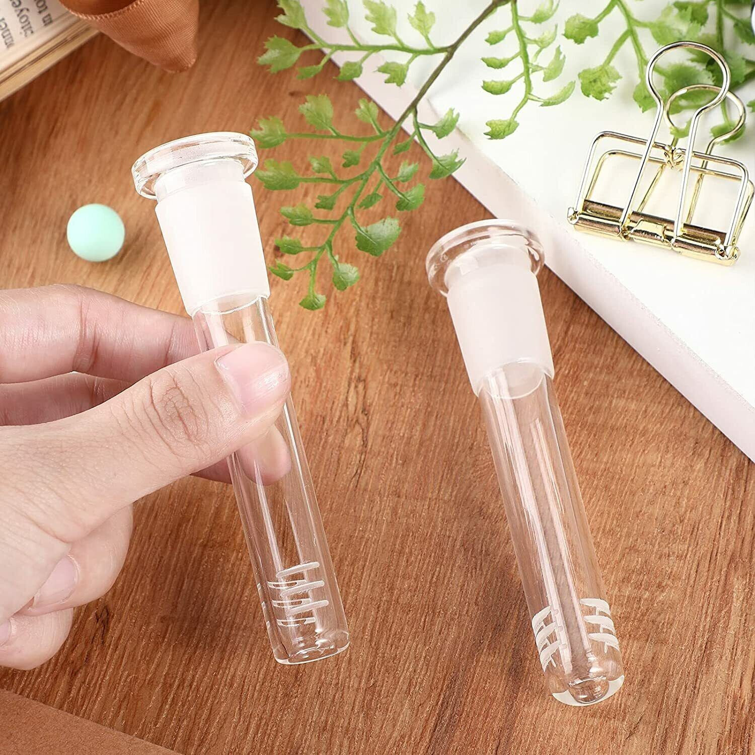 3Pcs 5.5 » (insert 4.5 »)Glass Downstem fit 14mm Male Bowl for 10 »/12 »/16 Bong