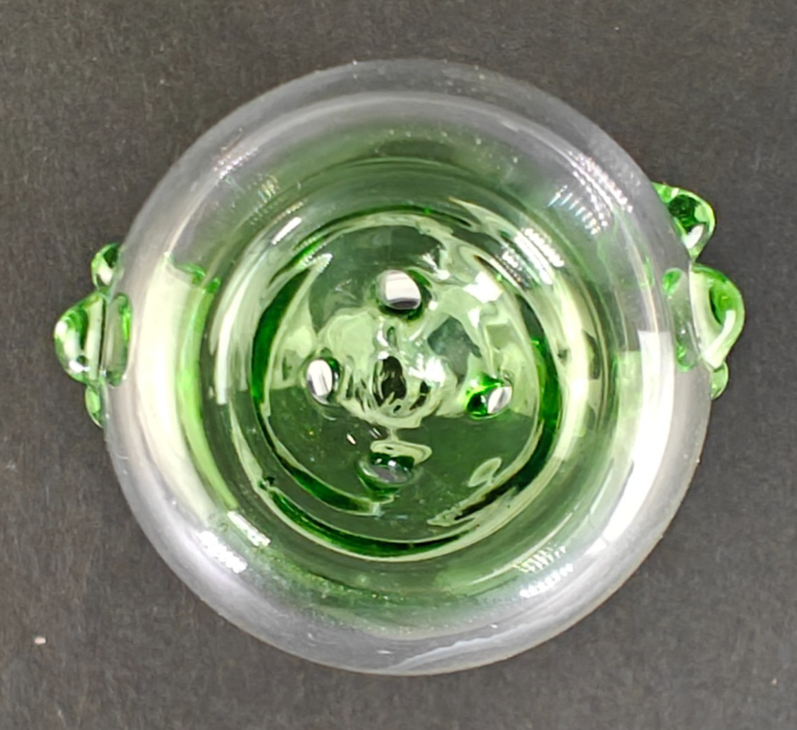 14mm Glass slide bowl replacement – male joint – Green – multi-hole filter