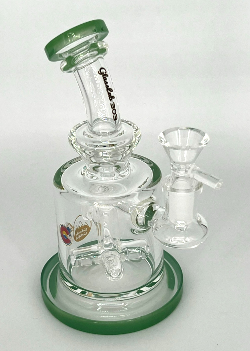 7&Prime; GLASSLAB 303 RIG BONG W/ 4 X PERCULATOR – COLORADO CERTIFIED GOLD -FREE GIFTS
