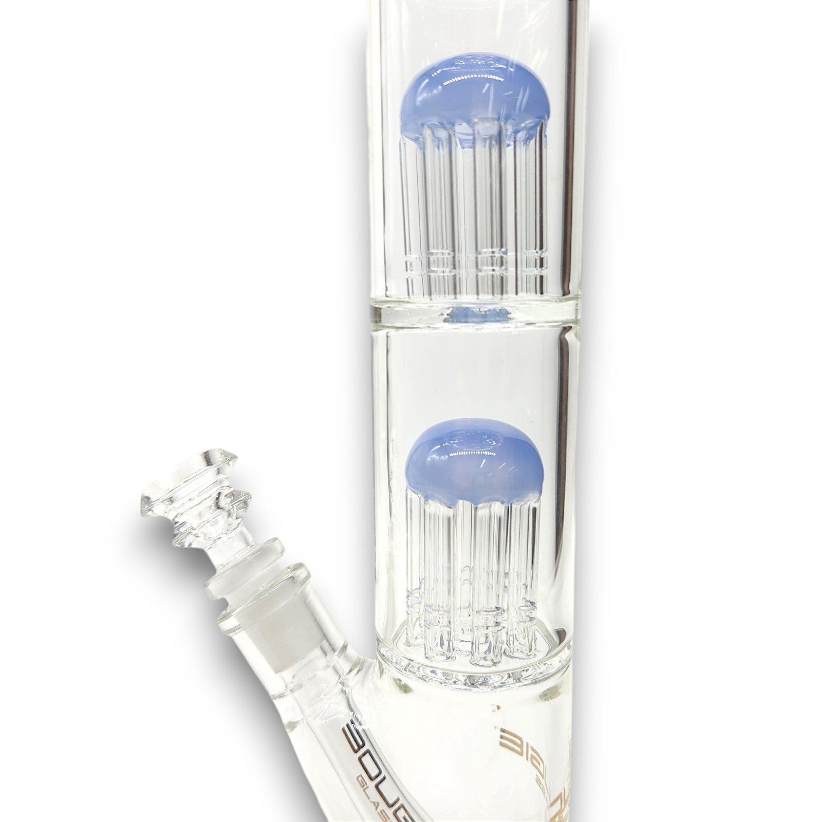18&Prime; Bougie Thick HEAVY DUTY Glass Straight Tube Beaker Bong – TREE PERC – BLUE