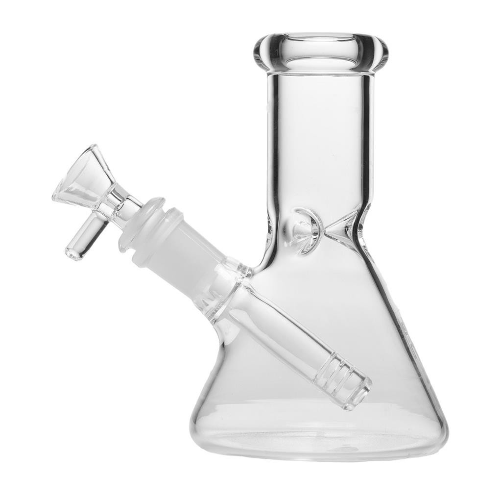 Human Grade 6&Prime; Beaker Water Pipe CLEAR Thick Borosilicate Glass