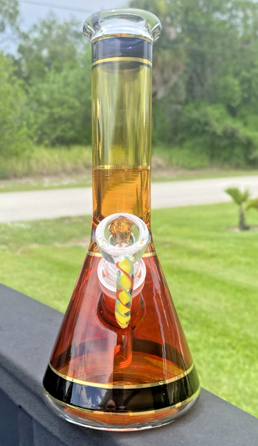 Nice 10&Prime; Phoenix Star Glass Water Pipe Bong 4&Prime; Base Ice Catcher 14mm Horned Bowl
