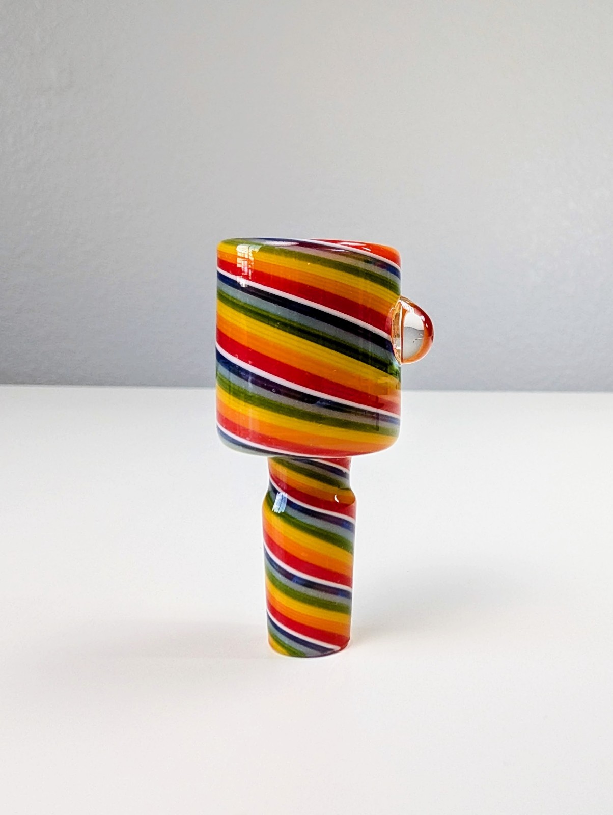 14mm Rainbow Colored Candy Twisted Premium Quality Glass Bowl Slide Bong Pipe
