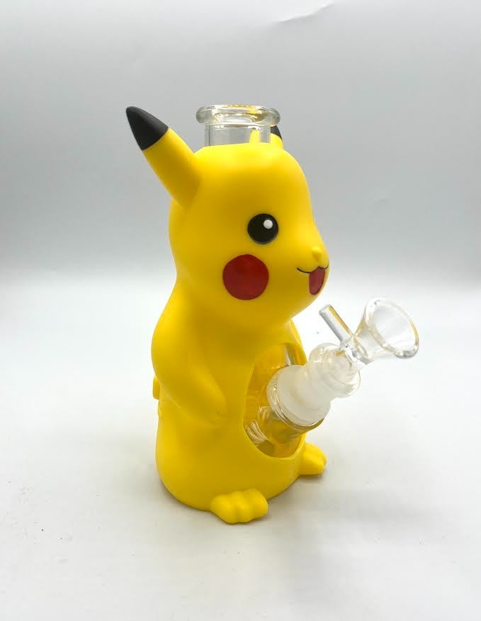 7&Prime; Collectible Silicone Smoking Water Pipe Bong Tobacco Durable Glass Bowl