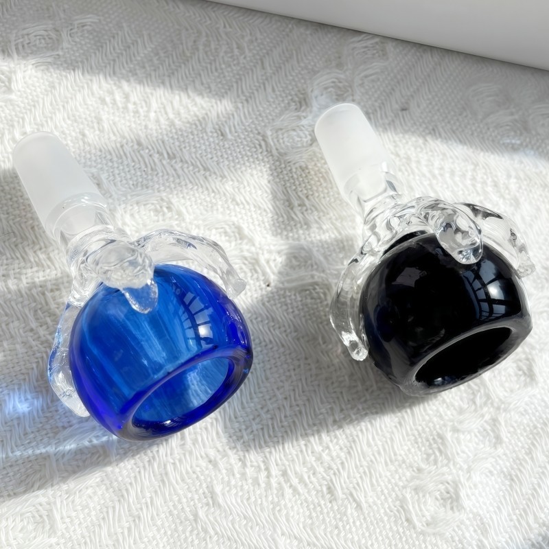 2Pcs Dragon Claw Glass Tobacco Bowl Slide 14mm Male Joint Round Bowl for Bong