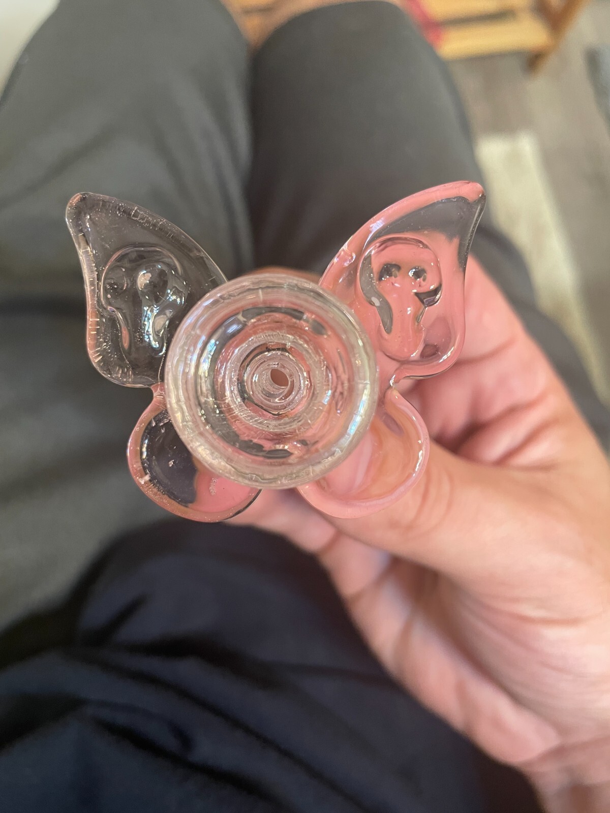 18MM Slide Bowl For Bong Pink Butterfly 18mm Bowl