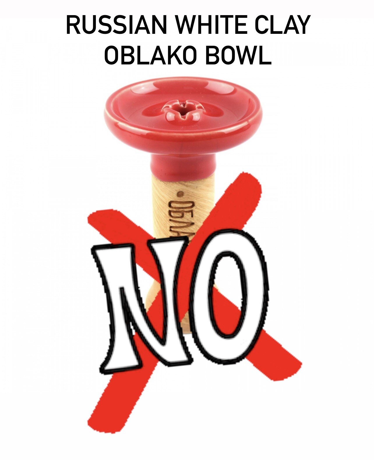 BLUE Oblako Phunnel Hookah Bowl Glaze Top M Chinese Red Clay (1 Pc) 1 BOWL