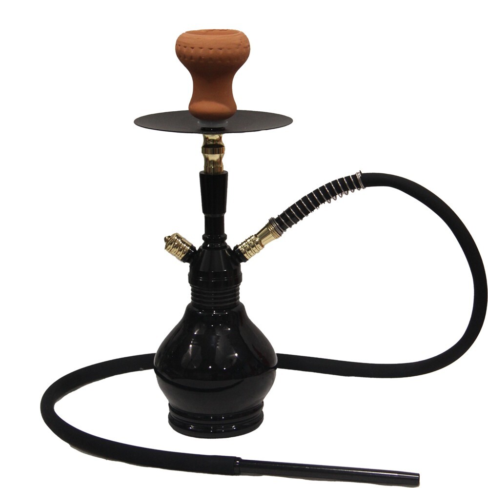 INHALE®️SNOWFLAKE HOOKAH 18&Prime; INCH 1 HOSE BLACK/GOLD