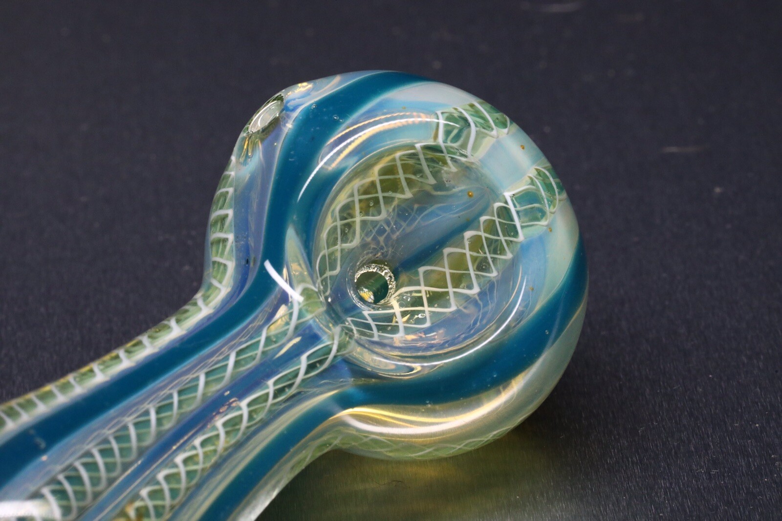 MINI SMOKING BLOWN GLASS POCKET HEAVY 3” HAND PIPE PIPA BOWL HITTER USA TOBACCO
