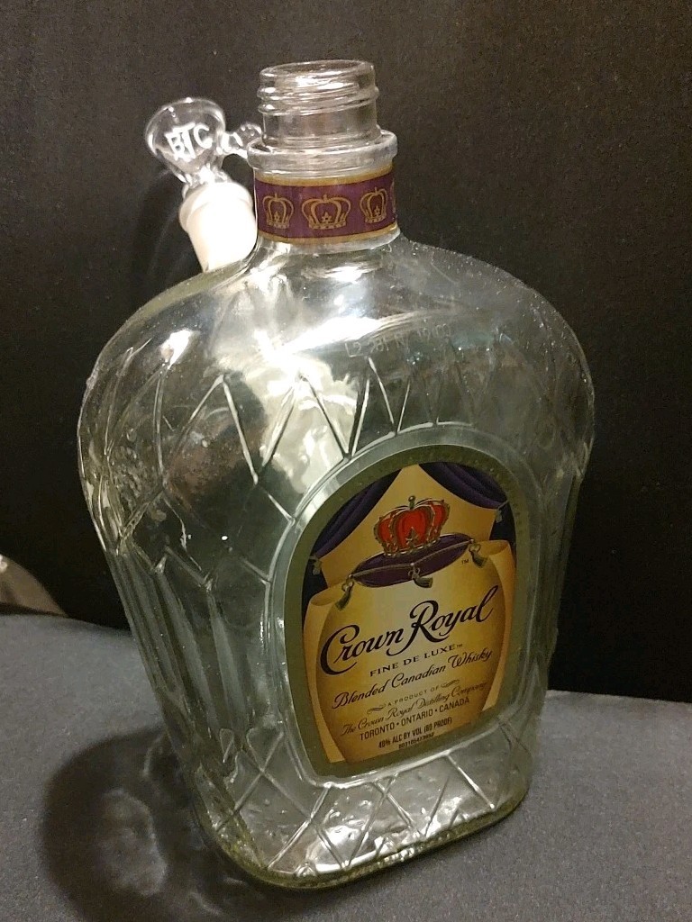 Liquor Bottle Bong: Crown Royal