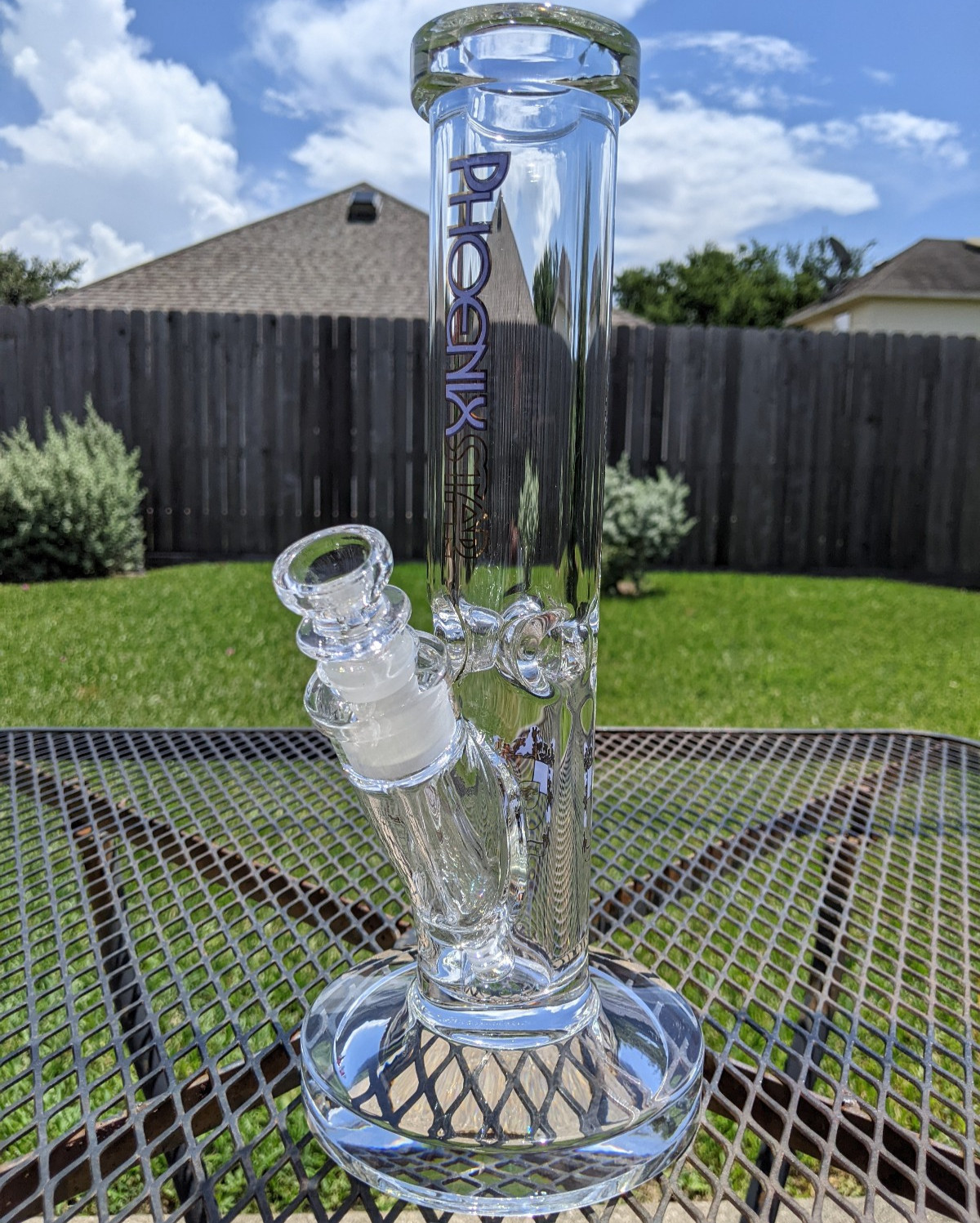 Phoenix Glass Durable (9mm) Straight Glass Water Pipe Bong 12&Prime; Inch Tall Blue