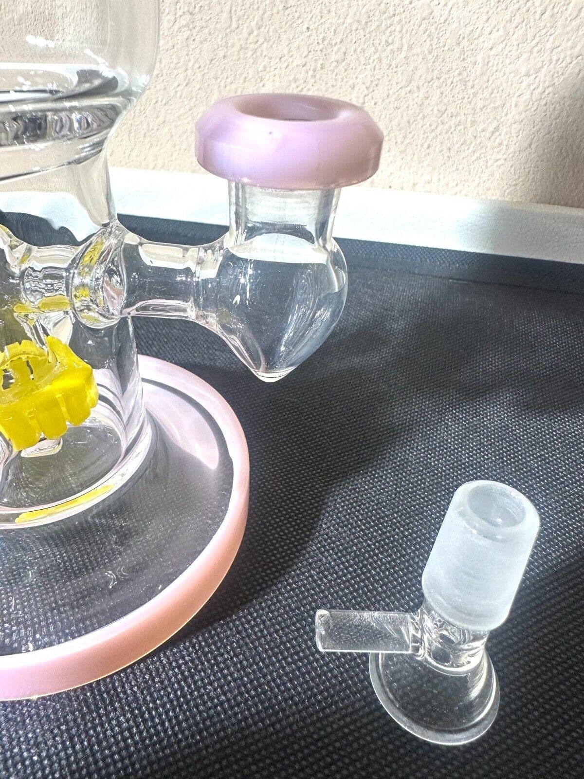 18in Heavy Thick Glass Bong Water Pipe Hookah Bongs with Skull catcher White