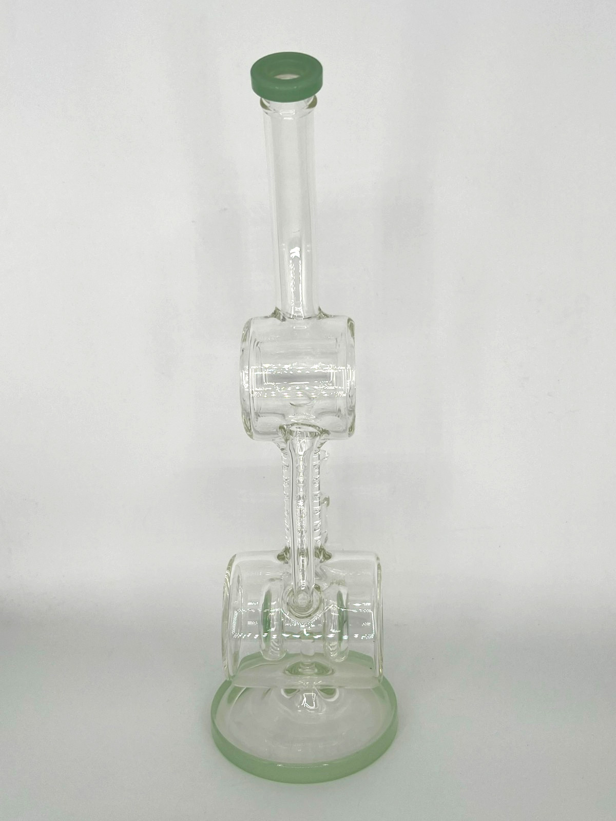 14&Prime;BIG SMOKING RECYCLER COIL & PERC BONG-14MM BOWL-2 LBS THICK GLASS-2FREE GIFTS