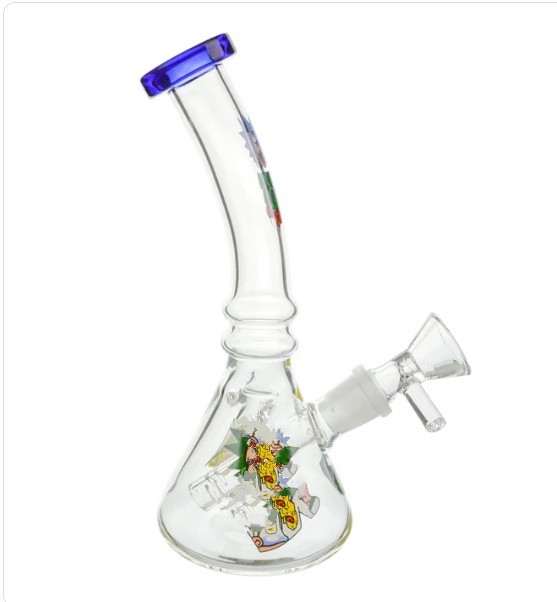 7&Prime; Mini Glass Bong Handcrafted Glass Water Pipe Cartoon Decor read description