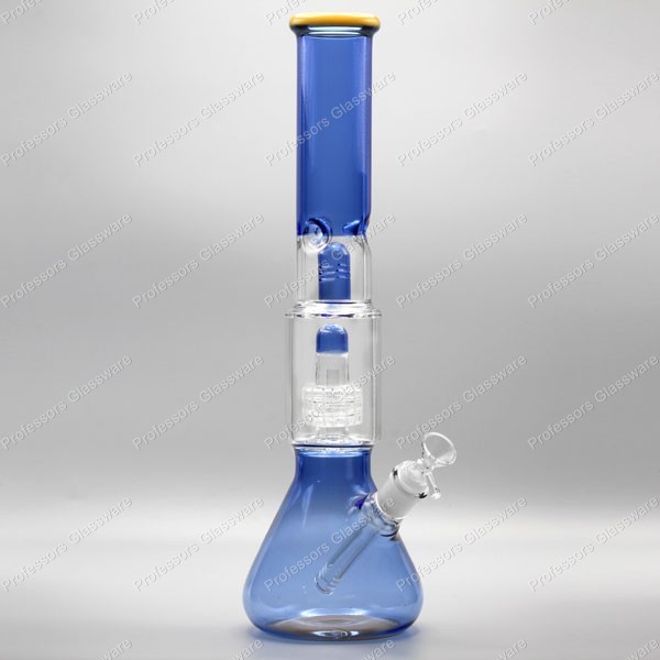 16&Prime; Percolated Bong Water Pipe – Matrix & UFO Perc System, Glass Bong