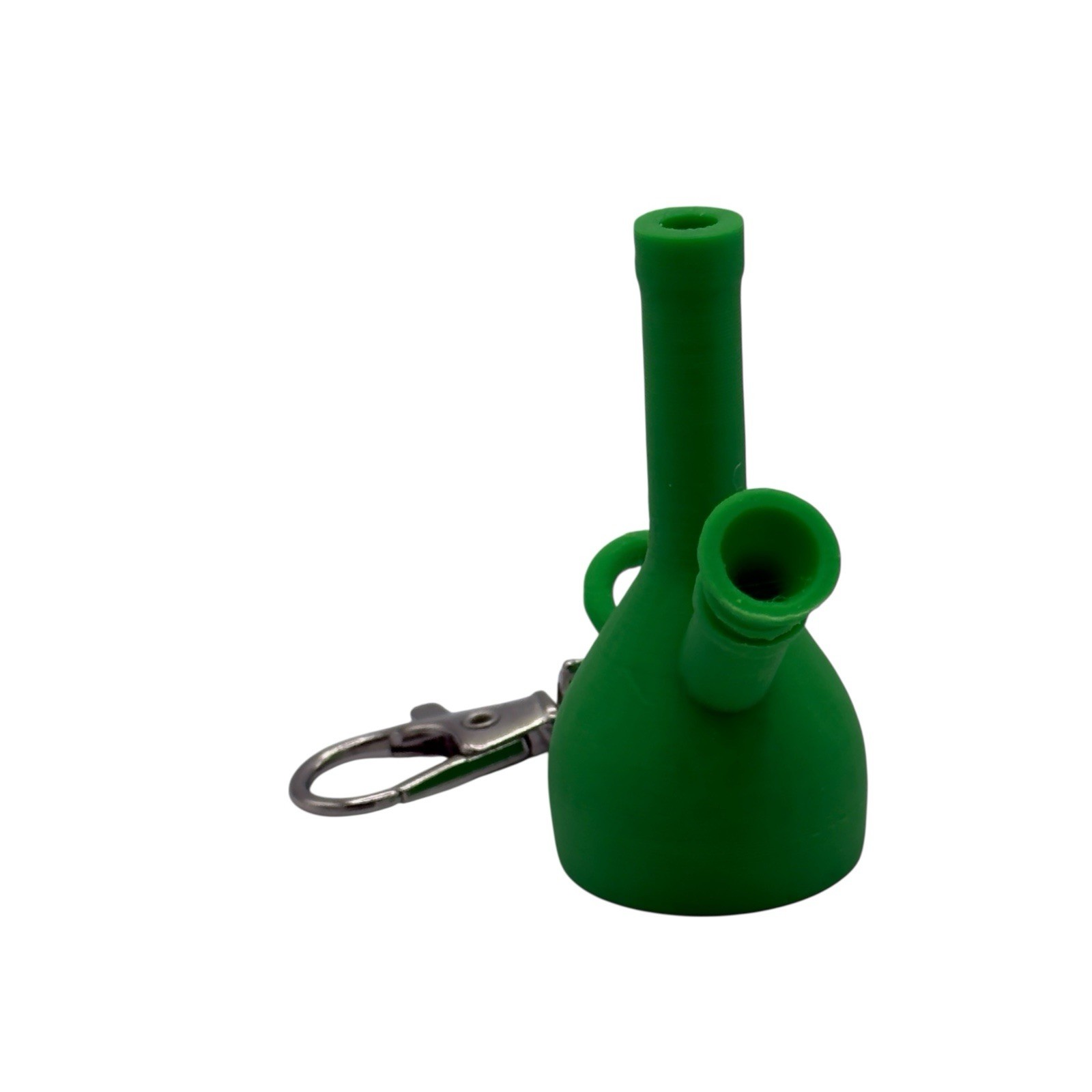 Mini Bong Water Pipe Keychain w/ Clip On – Green Novelty Accessory