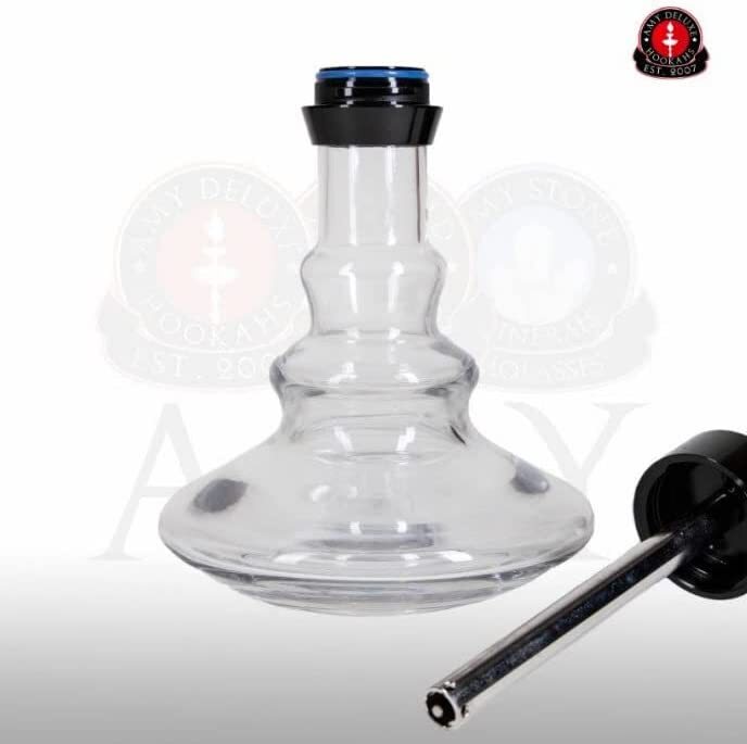 Made in Germany Hookah Shisha Heavy Metal Stainless Steel Aluminum Glass, Blue