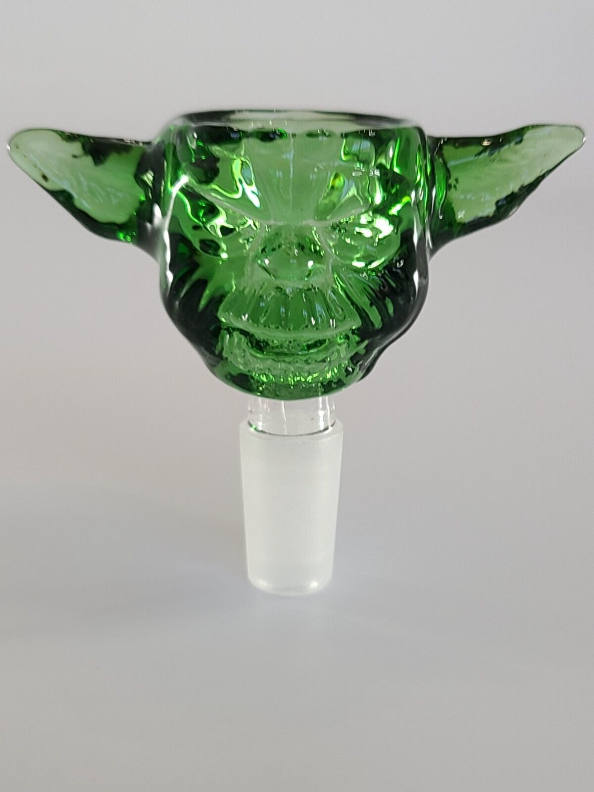 14mm Green Thick Glass Slide Bowl Water Pipe Star Wars Yoda Hookah Head Piece