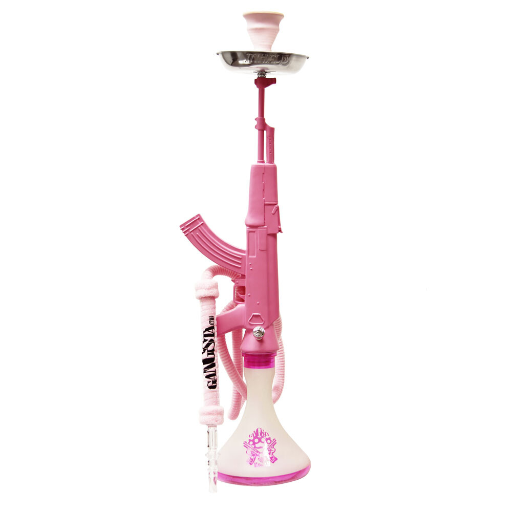 Gun Hookah: 34&Prime; Shooter by GANGSTA™ – pink, 1 Hose
