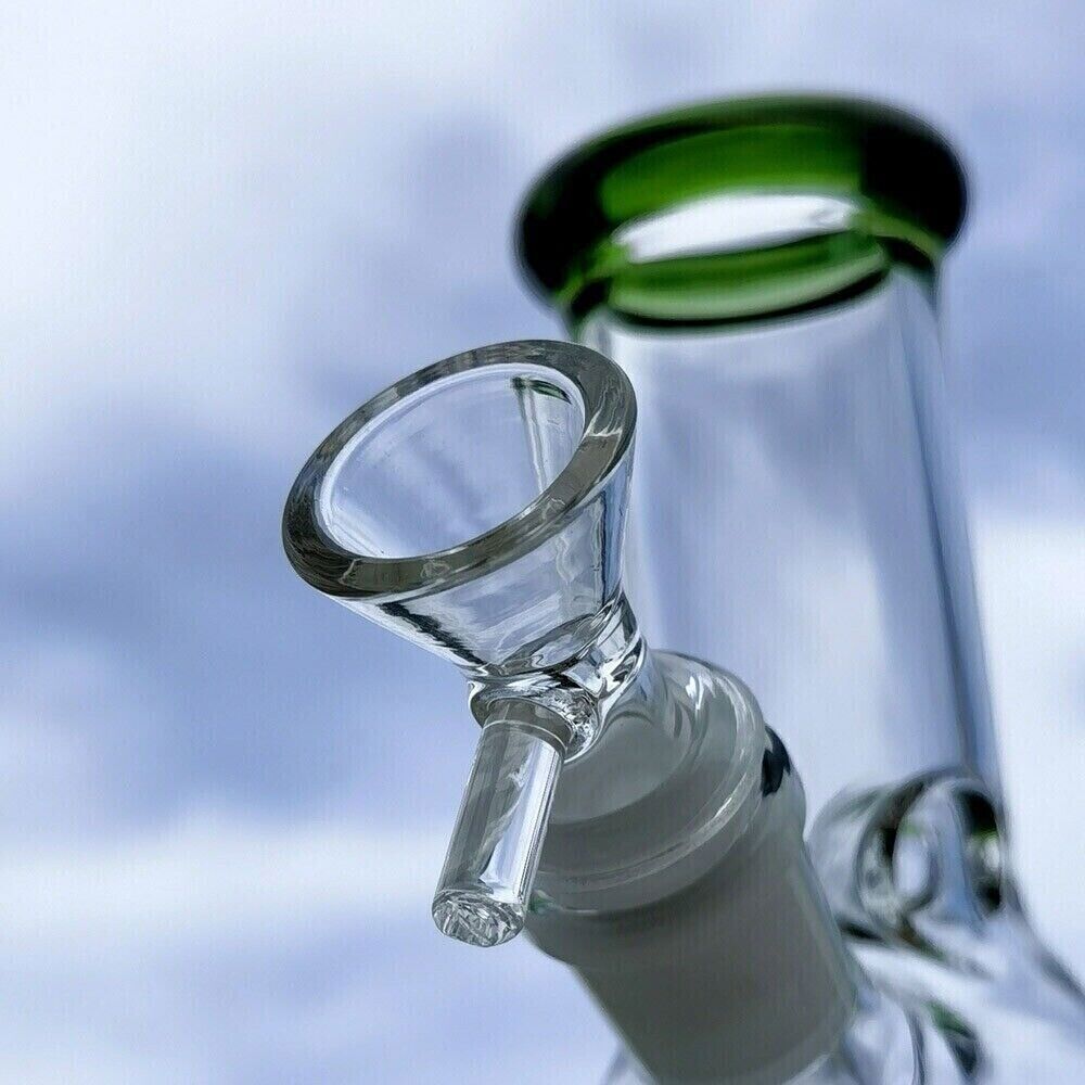 6&Prime; Green Glass Bong Hookah Heavy Water Pipe Pyrex Smoking Bubbler W/14mm Bowl
