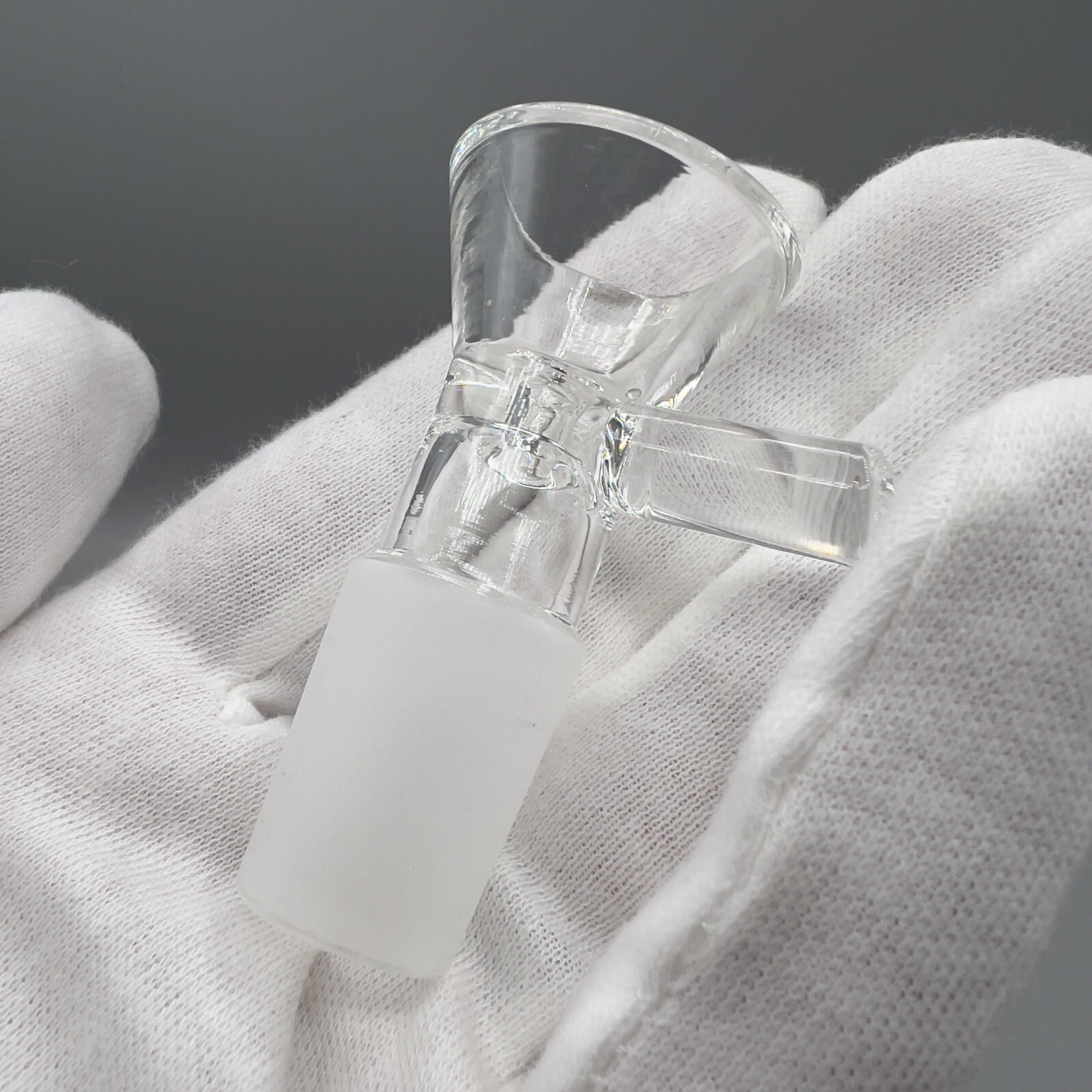 18mm Glass Slide Water Pipe Bong Funnel Bowl Hookah Head Male Piece – Clear