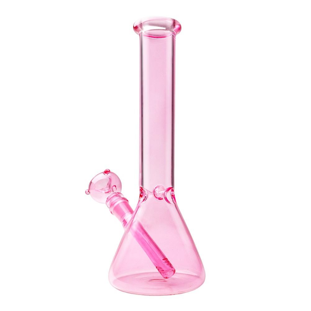 11&Prime; Pink Glass Bong Premium Quality Water Pipe Hookah Bong 14mm Bowl
