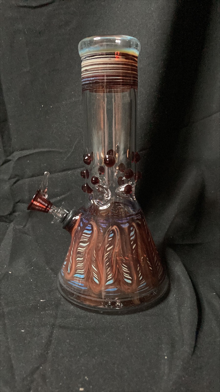 Wrap & Rake Marbles Beaker Water Pipe | Red | 8&Prime;