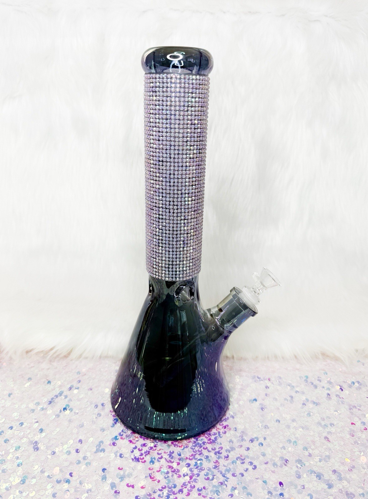 Smoke Bling Diamond Water Pipe Bong Girly Cute Unique USA 14 Inch