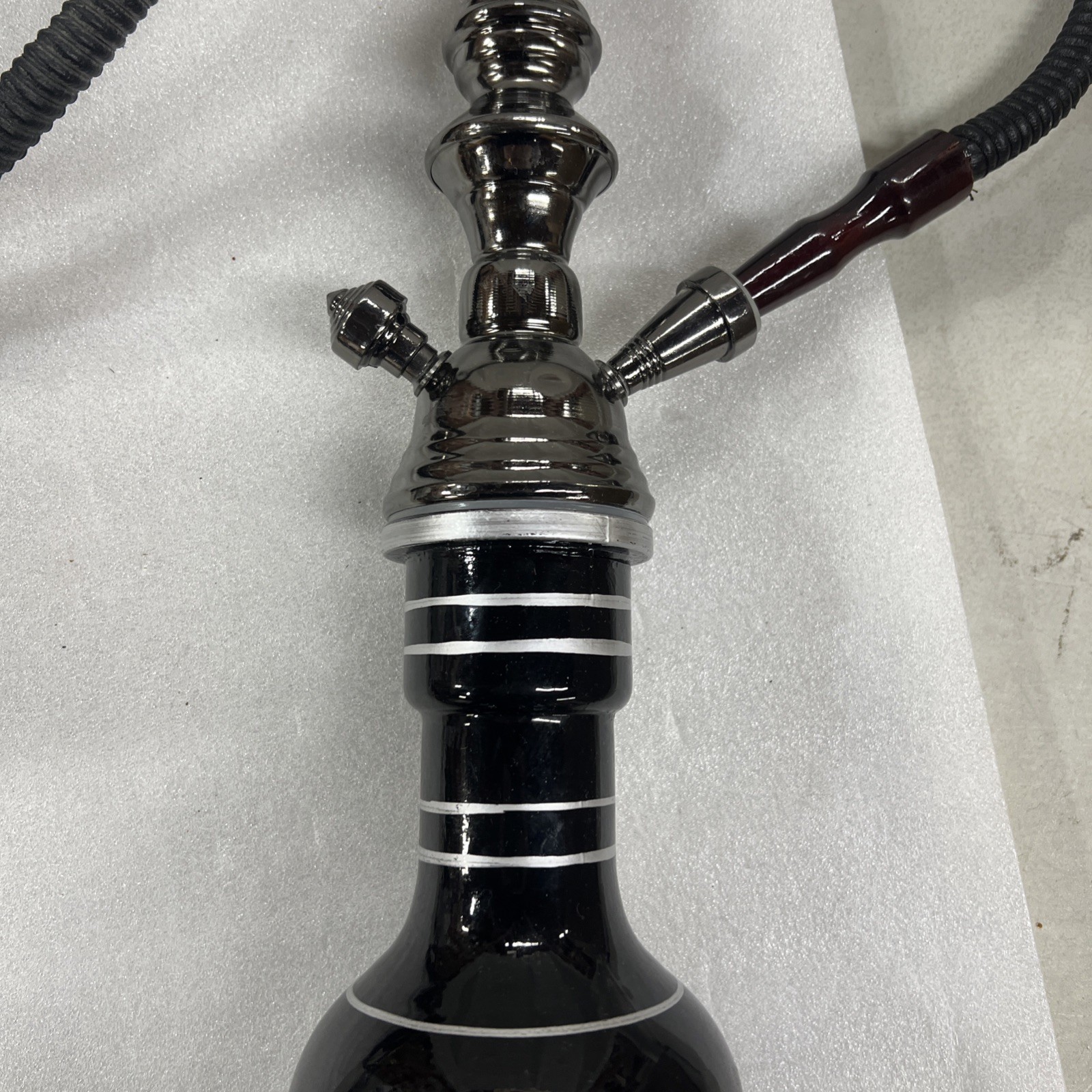 Black Hookah Shisha Water Pipe with Hose – No Bowl – For Part