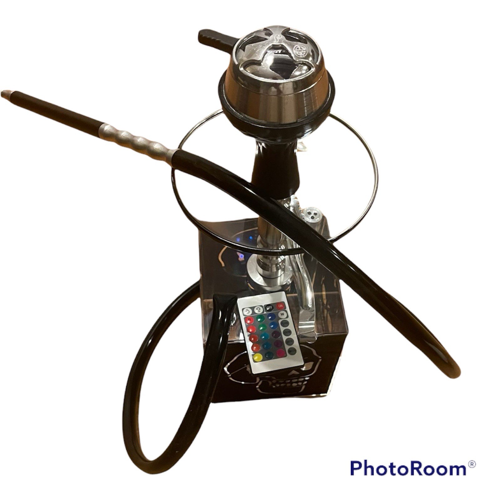 LED Light Up Skull Design CubeHookah Shisha Narguile Set