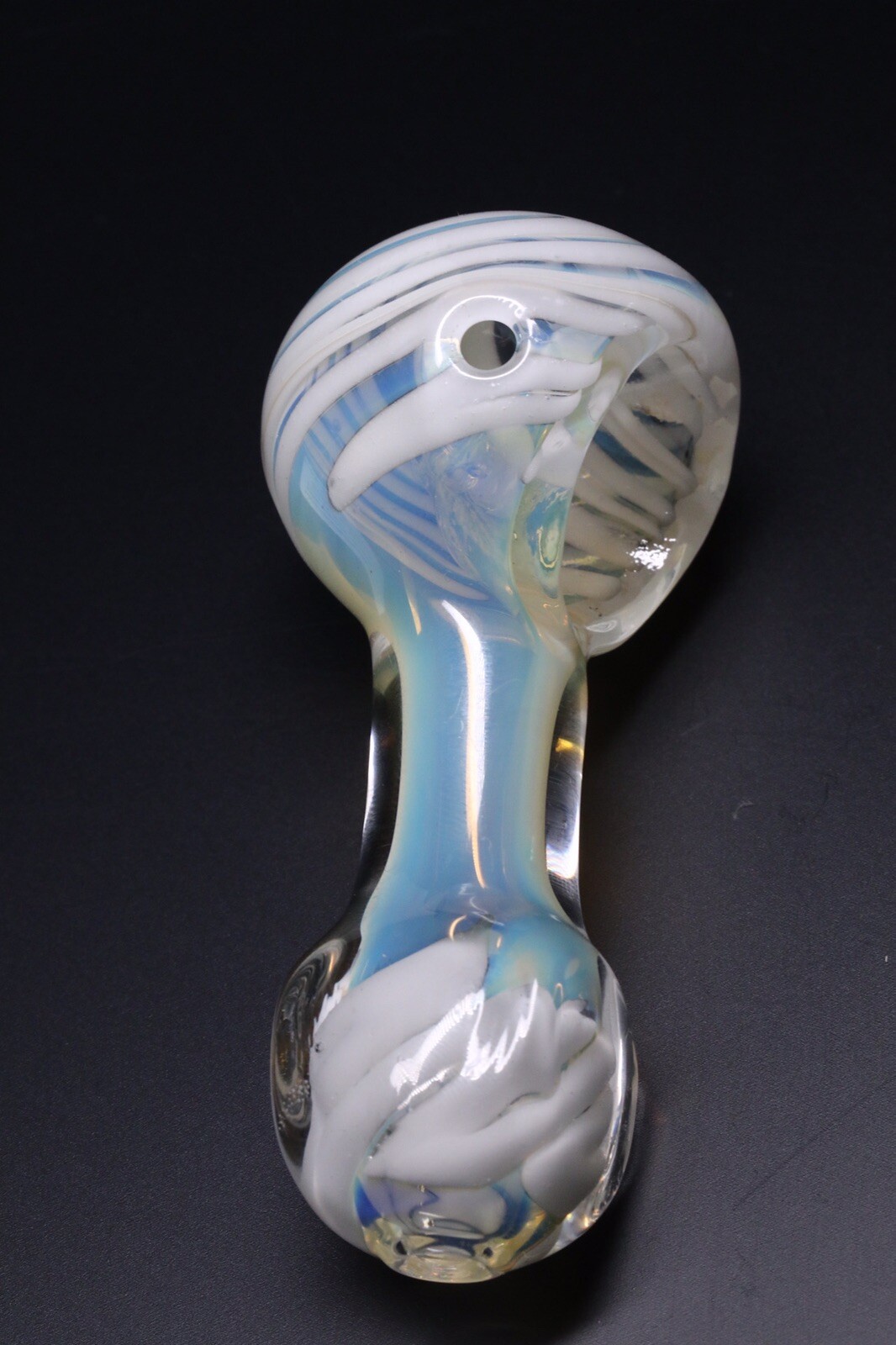 TOBACCO SMOKING HAND PIPE MINI USA HEAVY BLOWN GLASS POCKET PIPA BOWL HITTER 3”