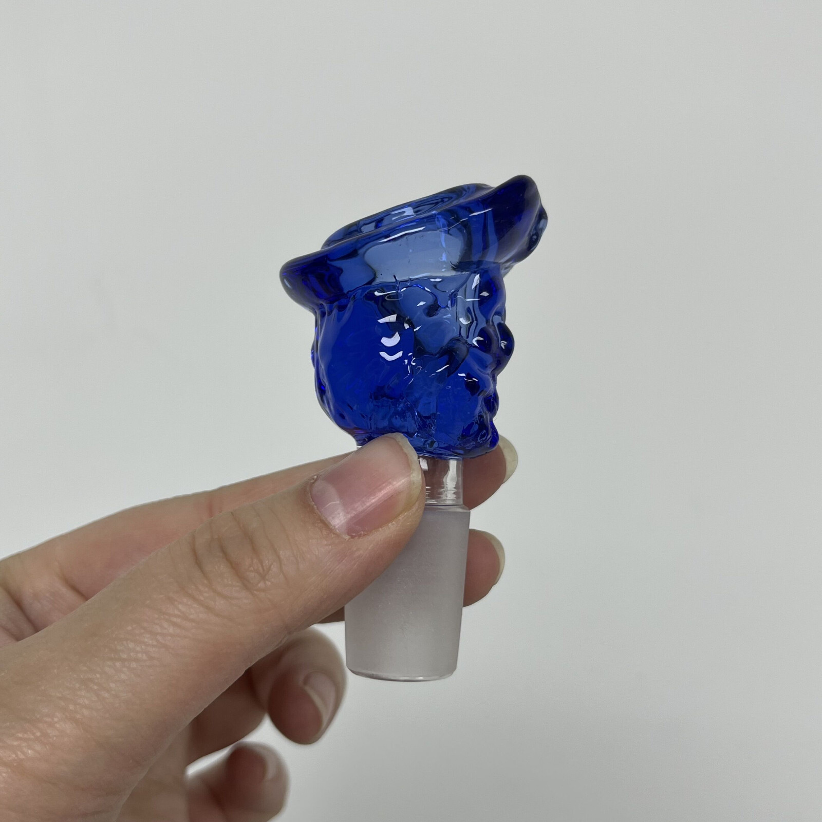 18MM Blue Male Warrior Glass Tobacco Smoking Hookah Bong Pipe Bowl Free Ship USA