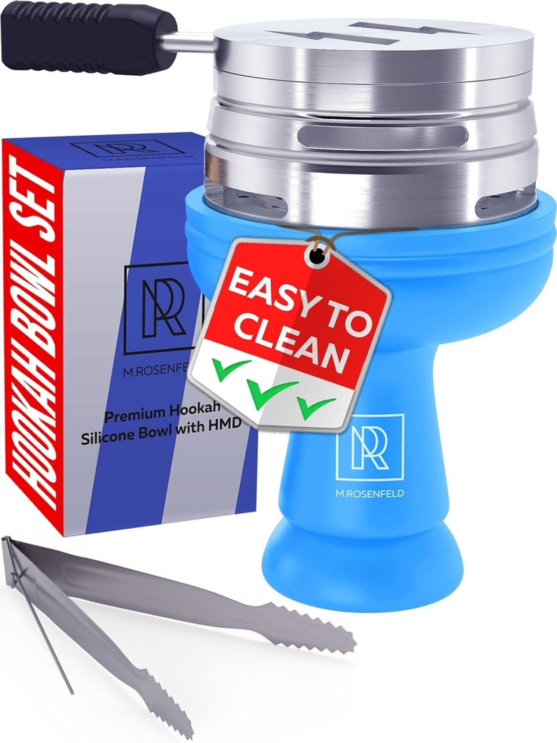 Innovative Blue Hookah Bowl Set – Includes Charcoal Holder for Flavor Control