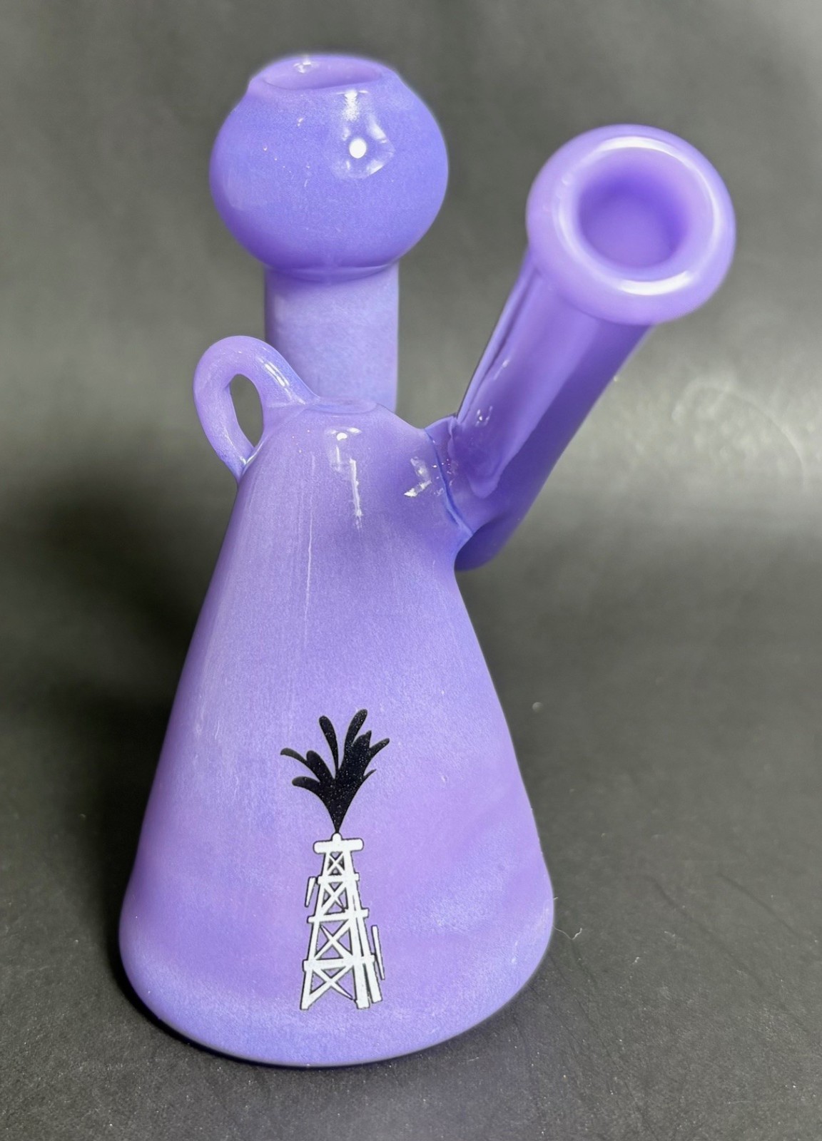 Silika Glass Pastel Purple 10mm Micro Cone Rig Heady w/ Dome & Nail Hookah Pipe