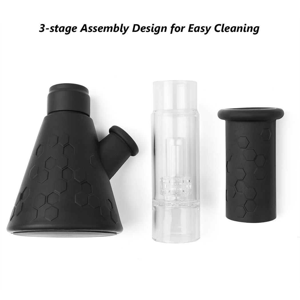12&Prime; Heavy Duty Glass Bong Silicone Water Pipe Smoking Tobacco Beaker 14MM Bowl