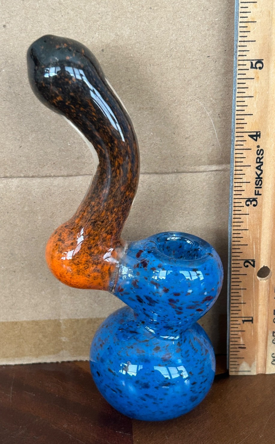 Multi color 5 1/2&Prime; Glass bubbler