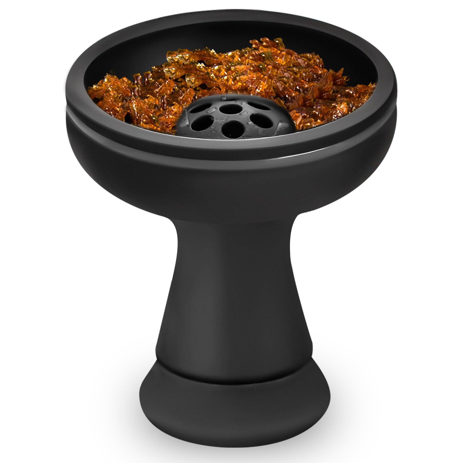 Hookah Bowl – Silicone Phunnel Perfect Fit Charcoal Holder Black 7 Hole