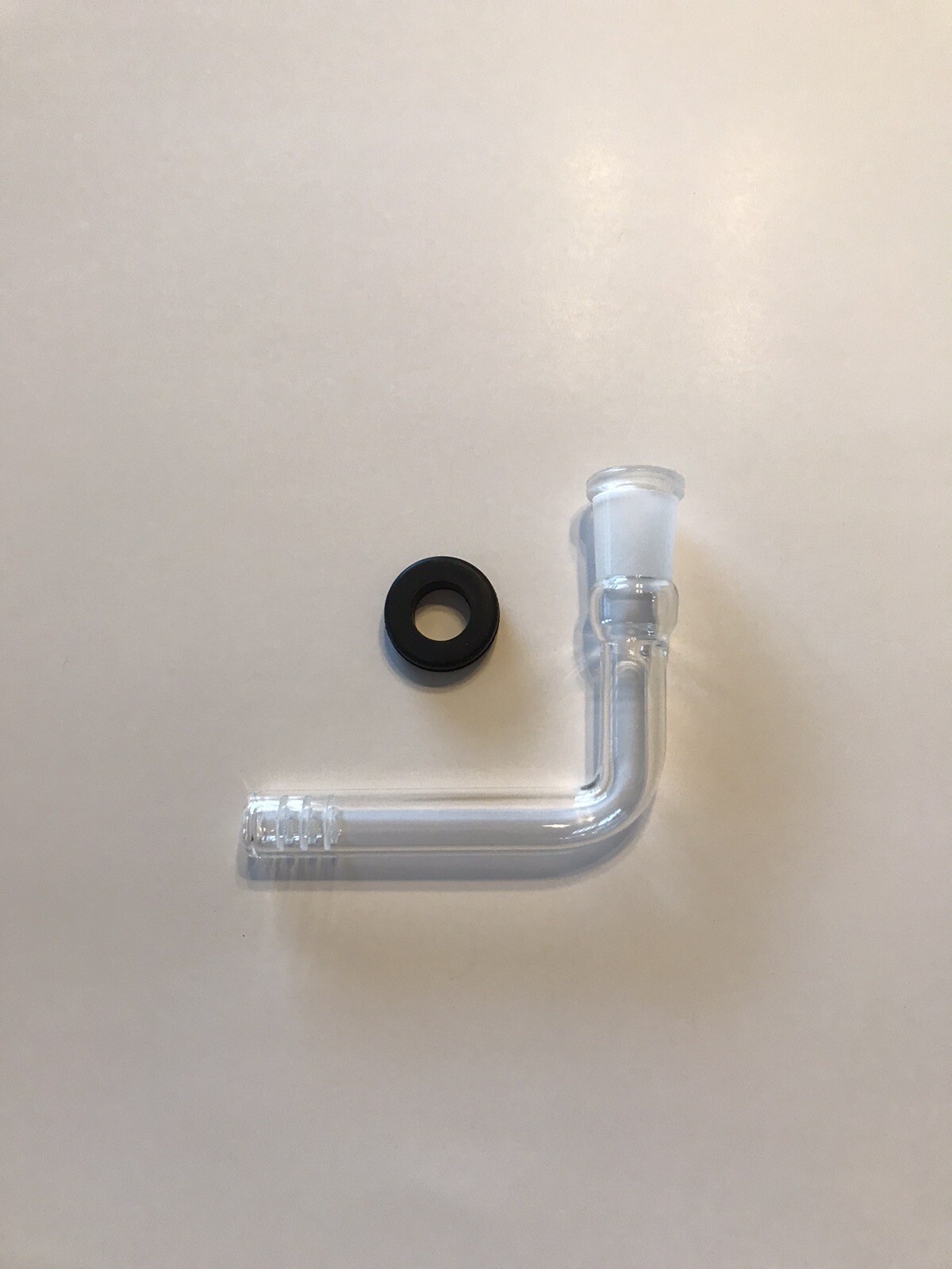 Lstem Curved Glass 14mm 90 Degree Downstem Bong WaterPipe Bubbler Plus Grommet